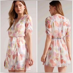 TED BAKER Juleah Ruched Sleeve Dress